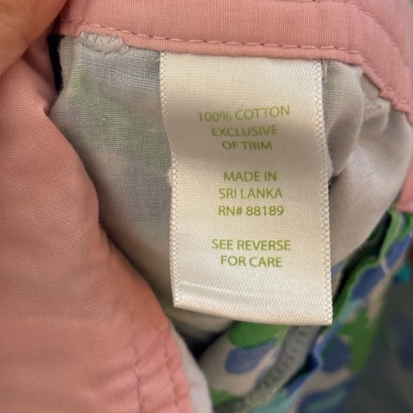 Lilly Pulitzer Green and Blue Floral Shorts - Picture 5 of 7